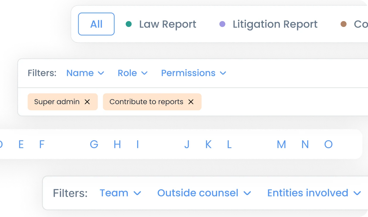 User list filtered by role and permissions